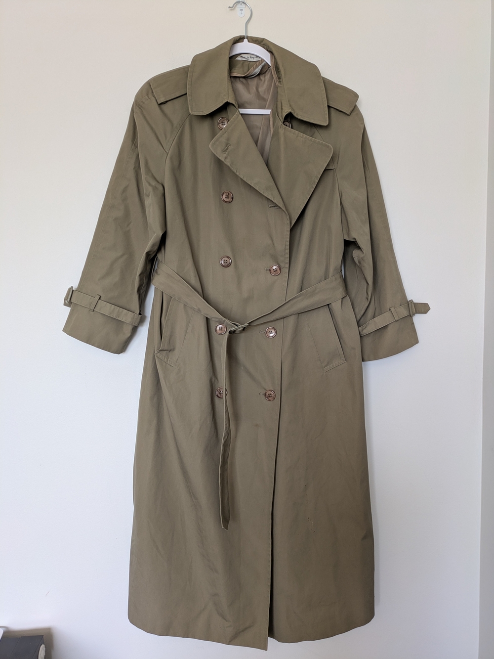 Macy's Classic Khaki Trench Coat